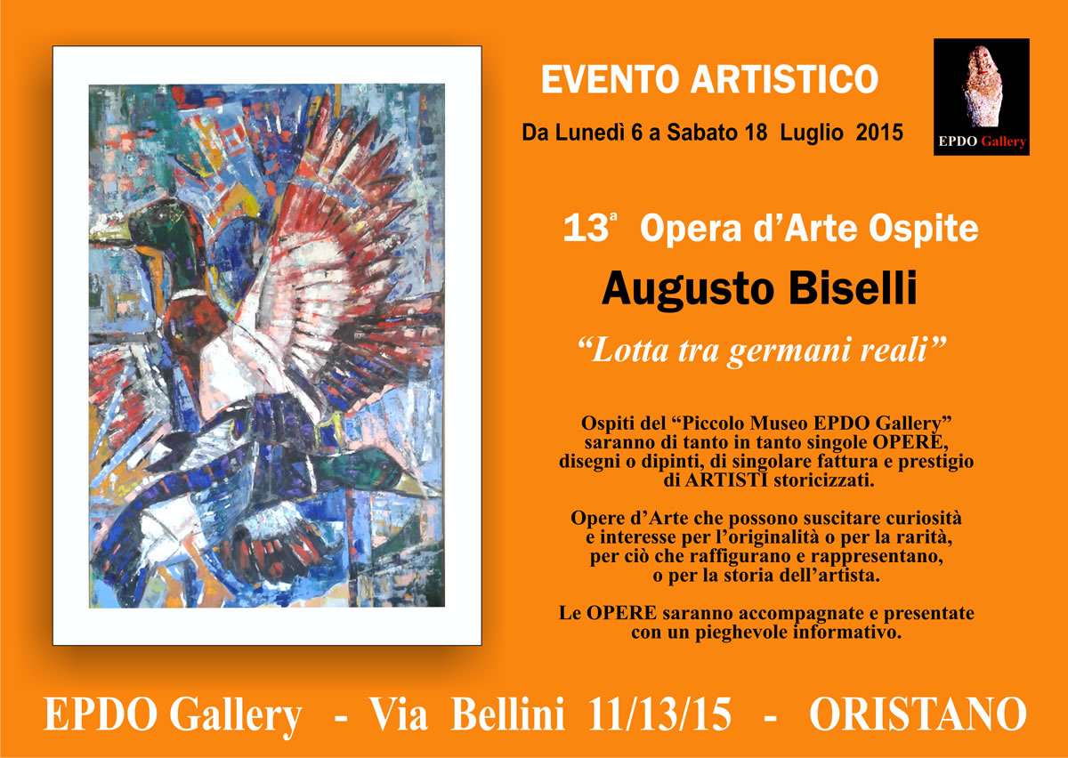 Augusto Biselli - EPDO Gallery - Via Bellini 15 ORISTANO